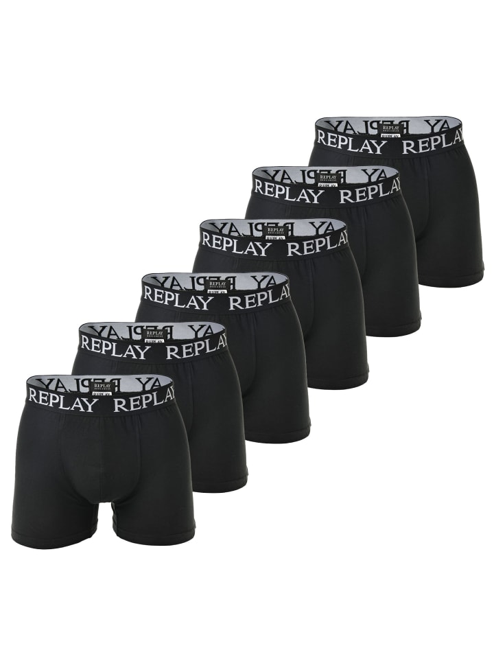 Boxershort 6er Pack in Schwarz