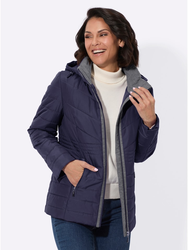 Steppjacke in marine