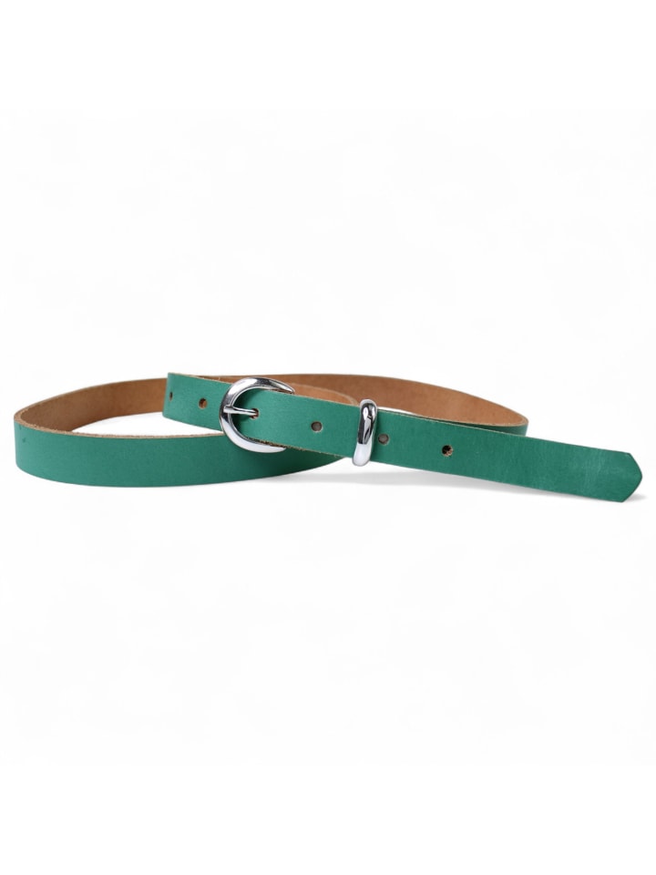 Ledergürtel in Jade