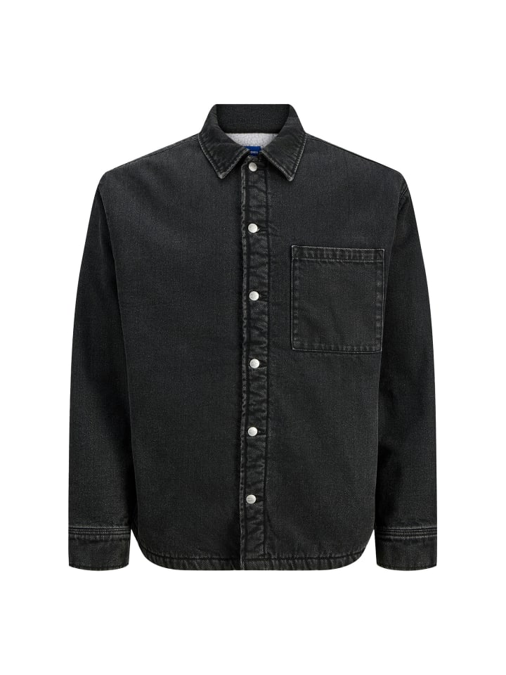 James Denim Teddy Overshirt LS in Schwarz