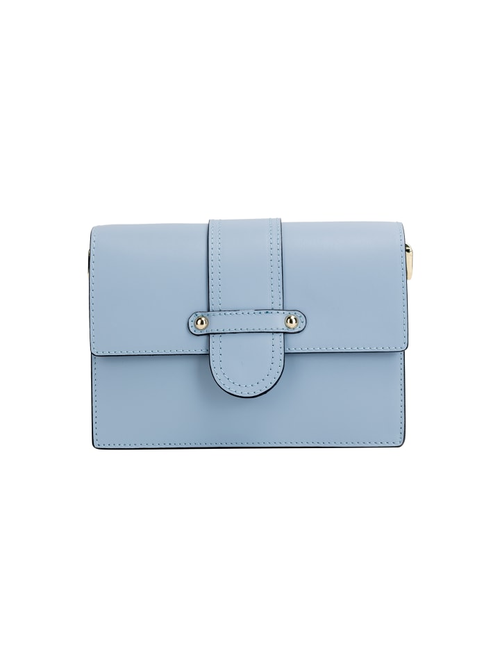 Damen Schultertasche Aus Leder in Minze