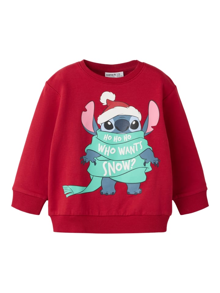 Disney Stitch Sweatshirt Nmfsyrena in barbados cherry