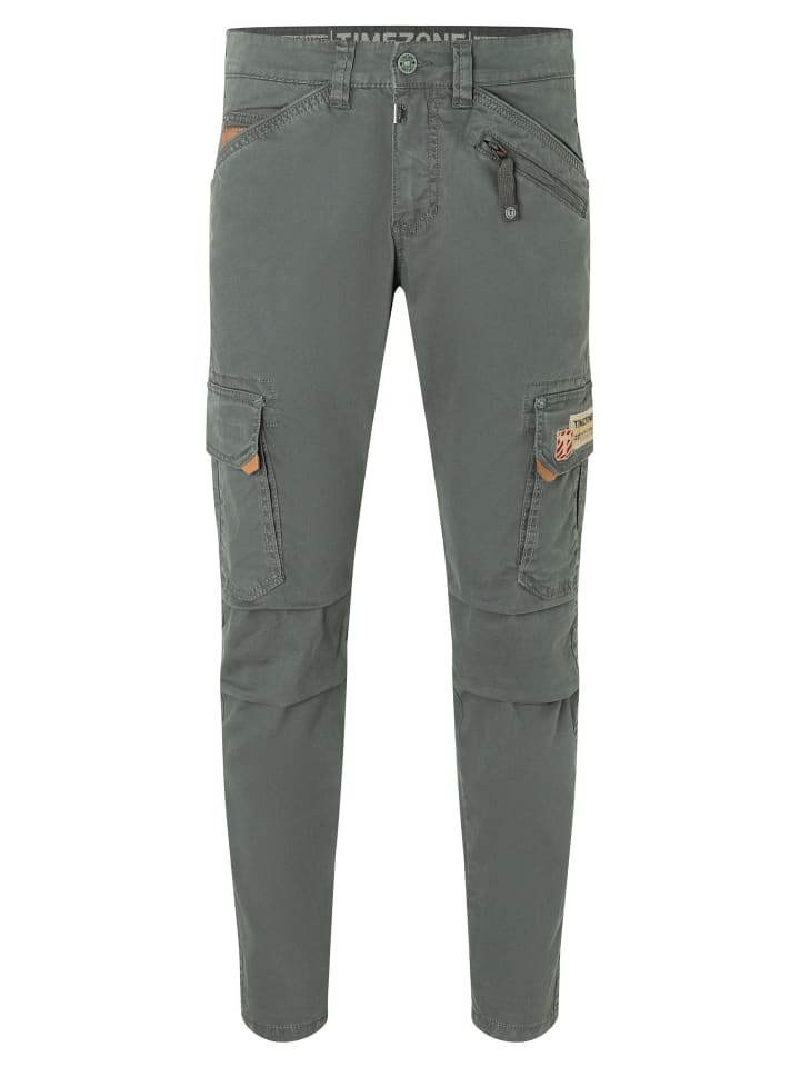 Hose Regular Fit mittlere Bundhöhe Slim Legs in Grau-2