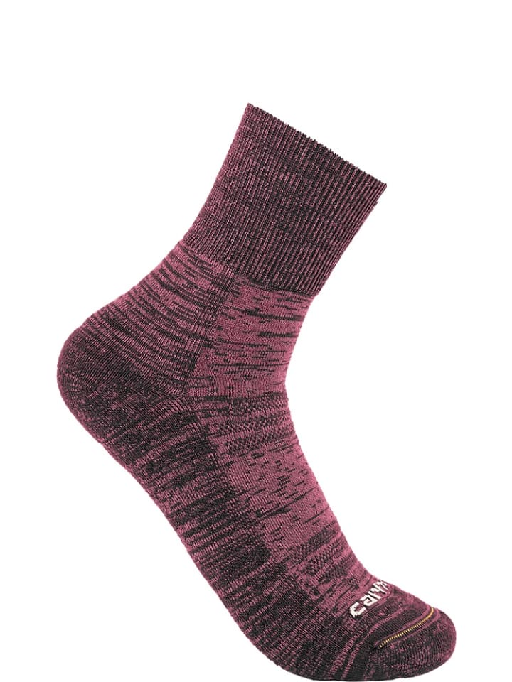 Socke "Twin Knit Midweight Short Crew Sock" in Rosa