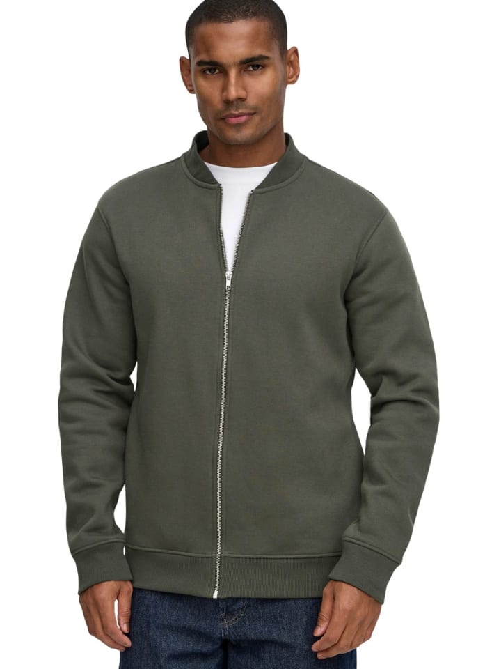 Jacke ONSCERES REG ZIP BOMBER in Grün