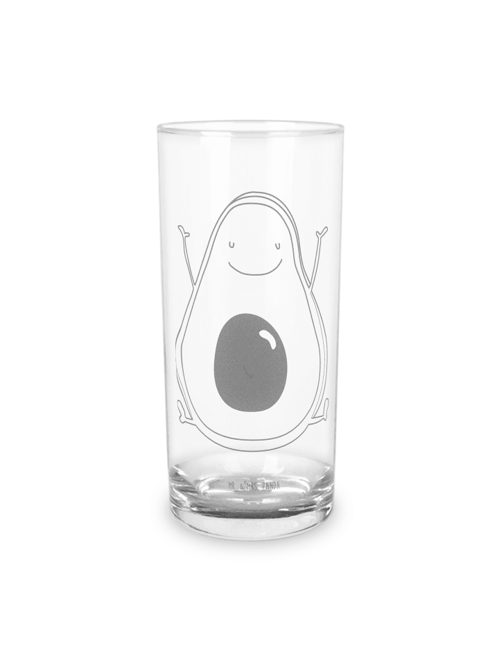 Blümchentailglas Avocado Glücklich ohne Spruch in Transparent