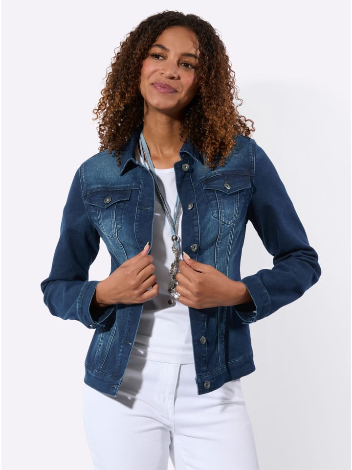 Jeans-Jacke in blue-stone-washed