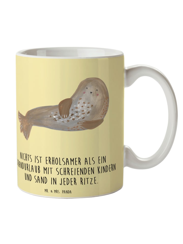Tasse Sommerchaos mit Spruch in Gelb Pastell