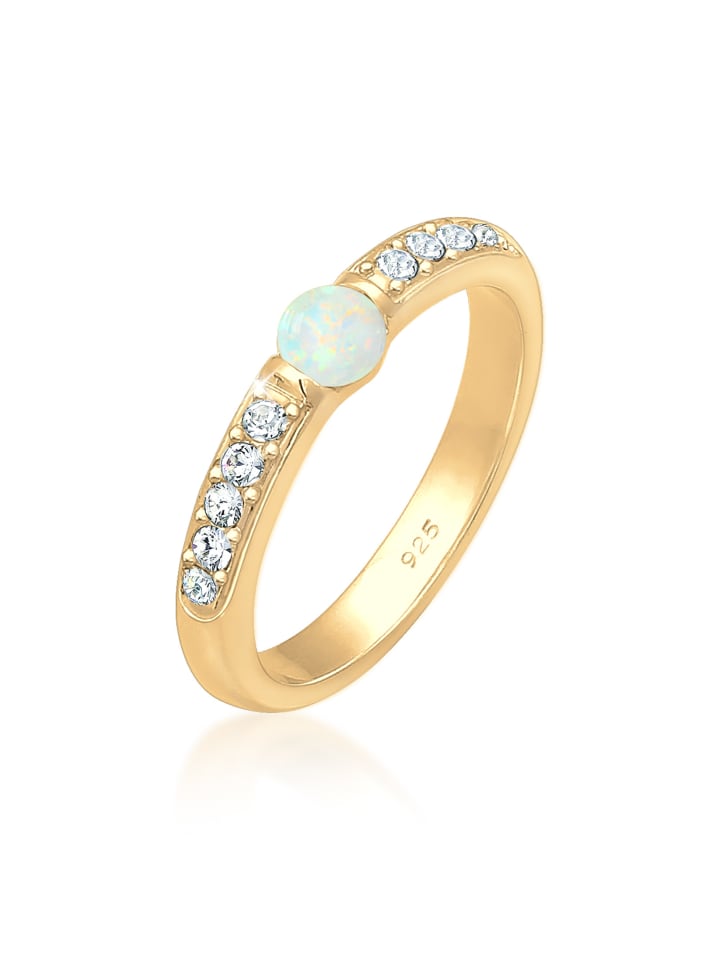 Ring 925 Sterling Silber Verlobungsring in Gold