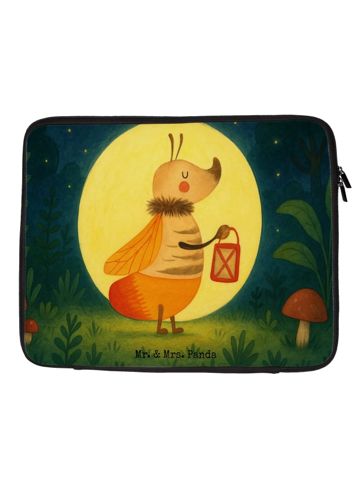Notebooktasche Glühwürmchen Design ohne Spruch in Weiß