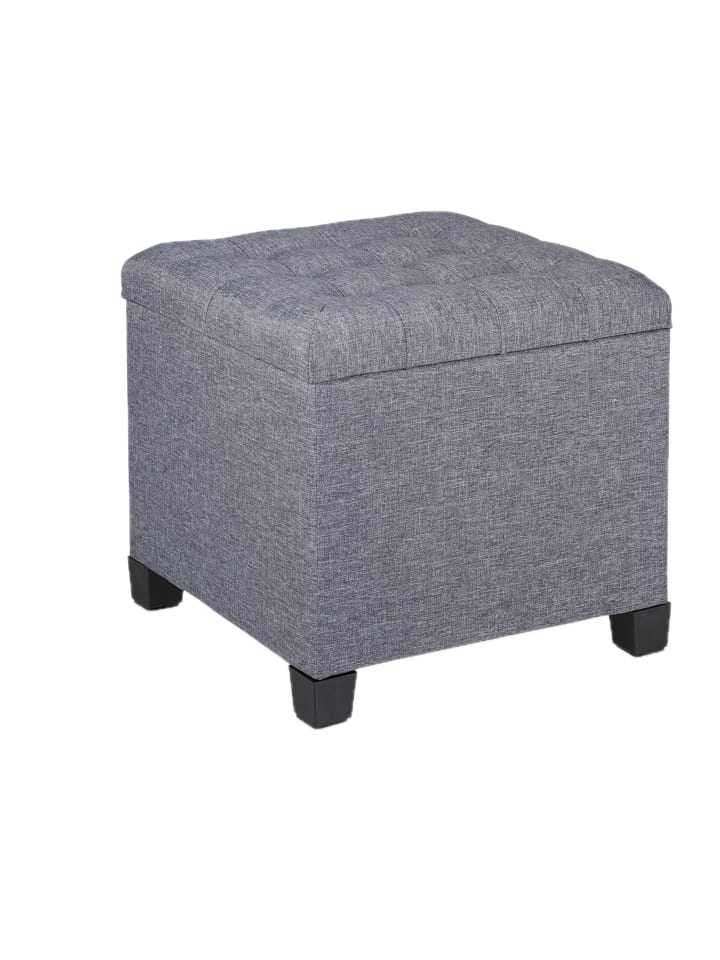 Sitzhocker in Grau - (B)45 x (H)42 x (T)45 cm