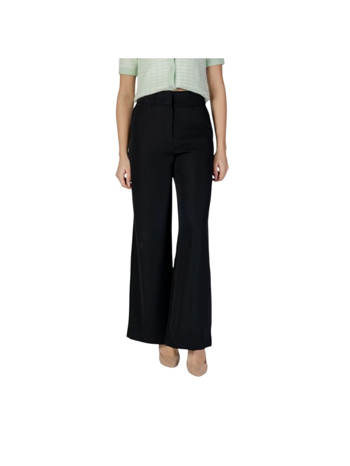Schwarz Polyester Freizeithose