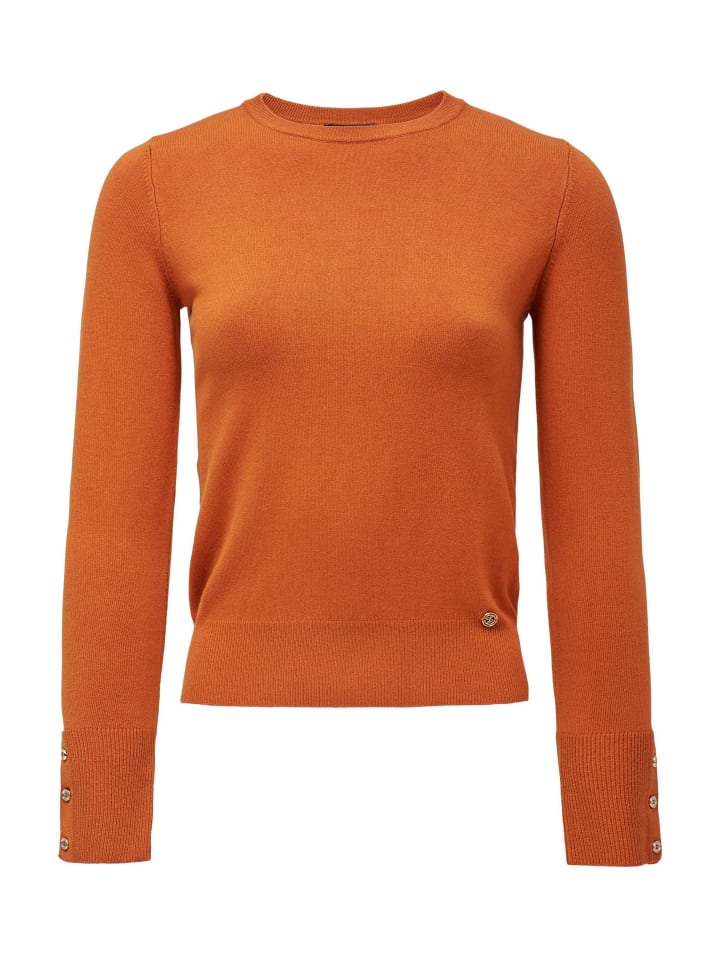 Pullover Basic Long Sleeve in Medium Orange