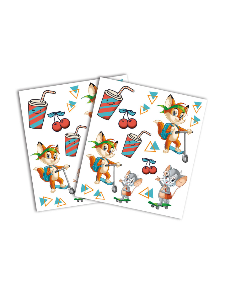 Design Kinder-Tattoos Fredo & Fitzi in Orange