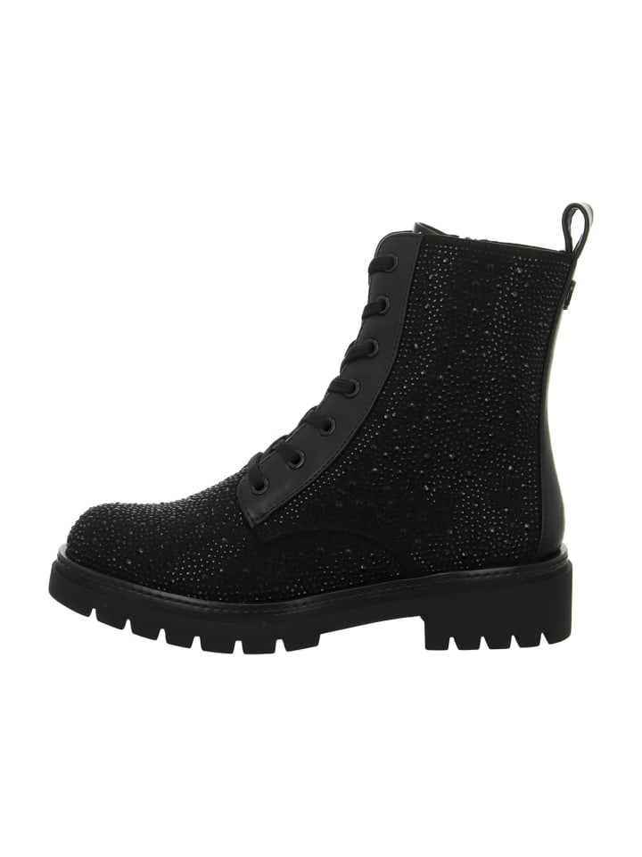 Schnürstiefeletten in Schwarz