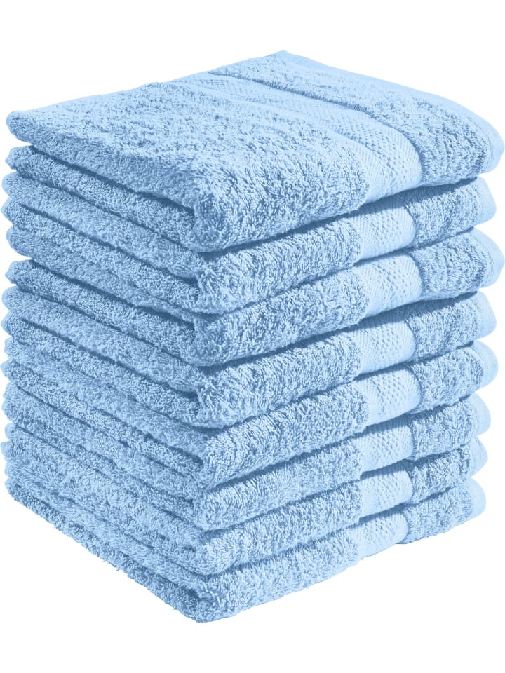 Frottier Duschtuch 8er-Pack Chicago in hellblau