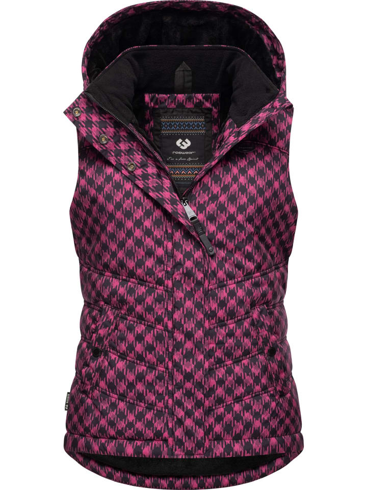 Steppweste Hesty Print in Fuchsia