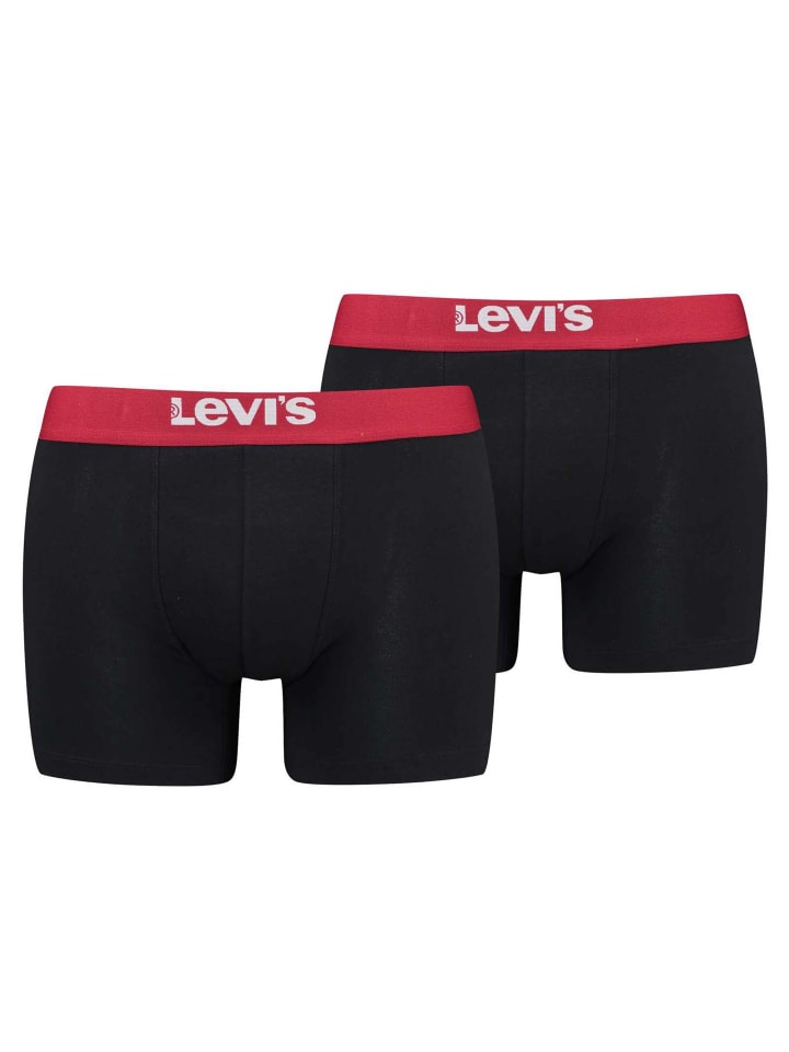 Boxershort 2er Pack in Schwarz/Rot