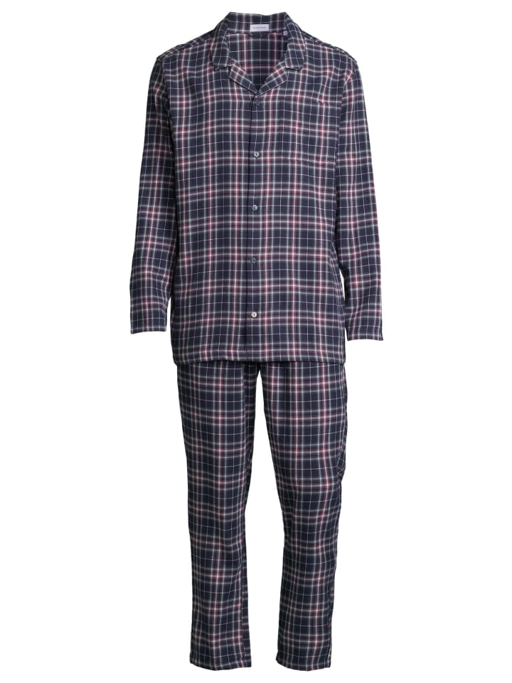 Schlafanzug Flanell in Total eclipse