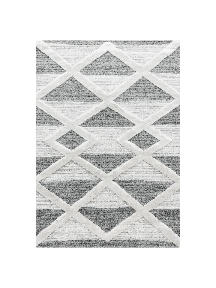 Hochflor Teppich Pepe in Grau