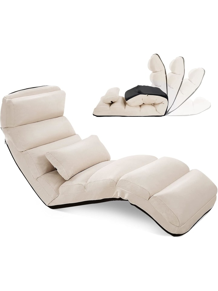Relaxliege klappbar in Beige