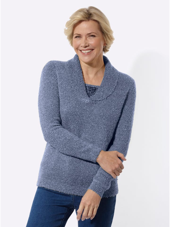 Pullover in taubenblau