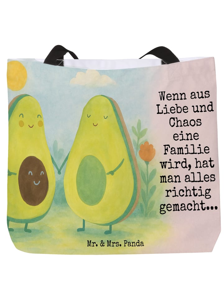 Tote Bag Avocado Pärchen Design mit Spruch in Weiß