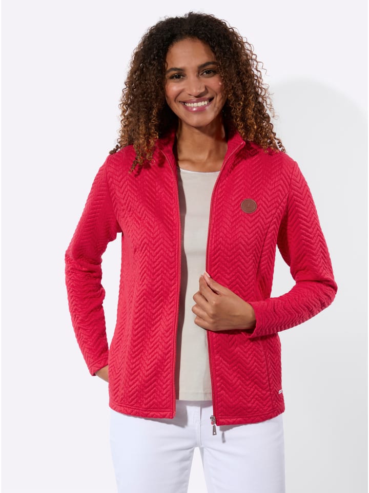 Shirtjacke in erdbeere