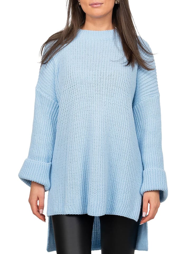 Damen Relaxed Fit Pullover in Baby Blue