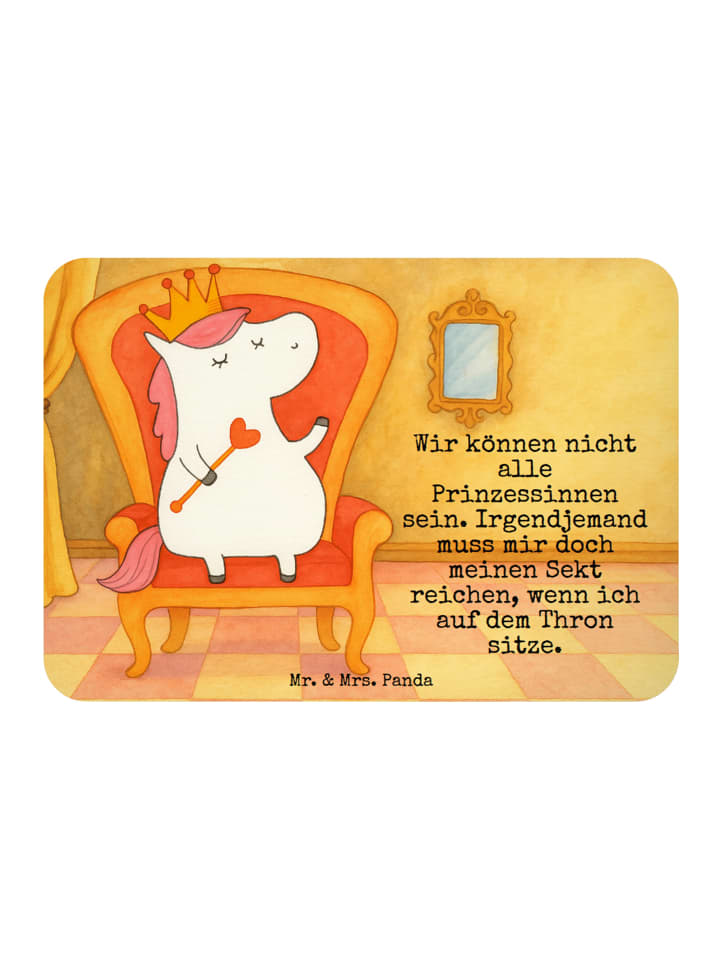 Magnet Einhorn Prinzessin Design mit Spruch in Weiß