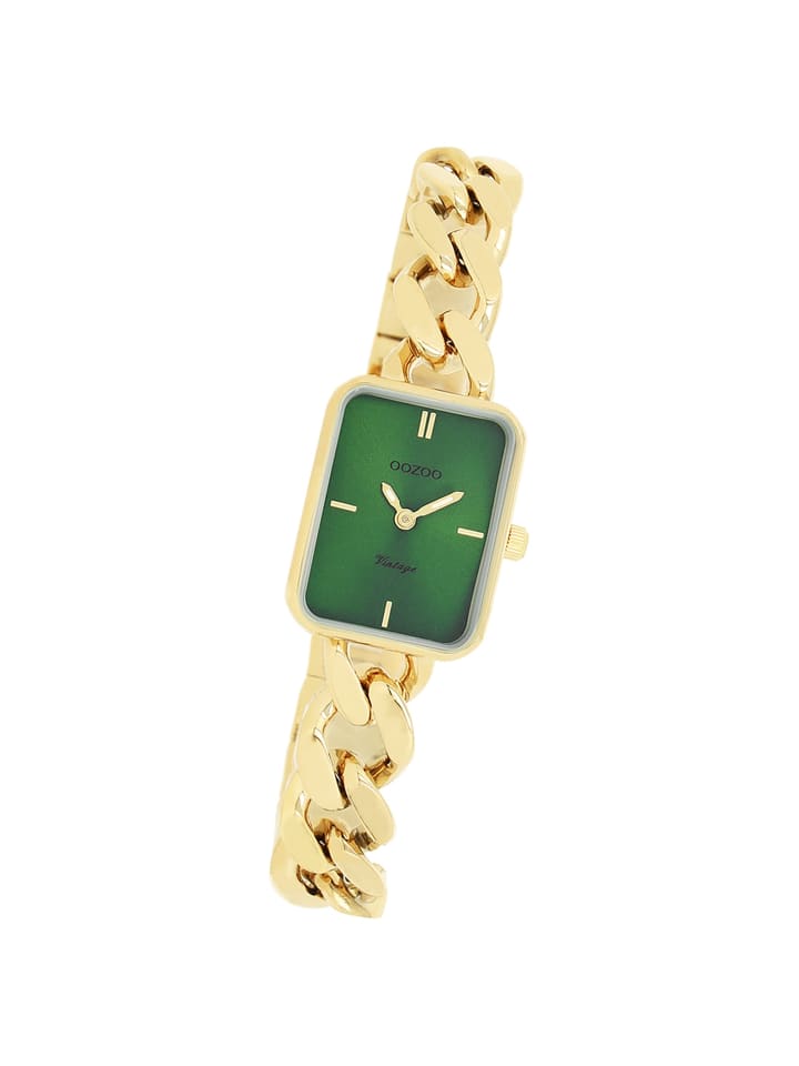 Analog-Armbanduhr Oozoo Vintage Series gold extra groß (ca. 20x26mm)