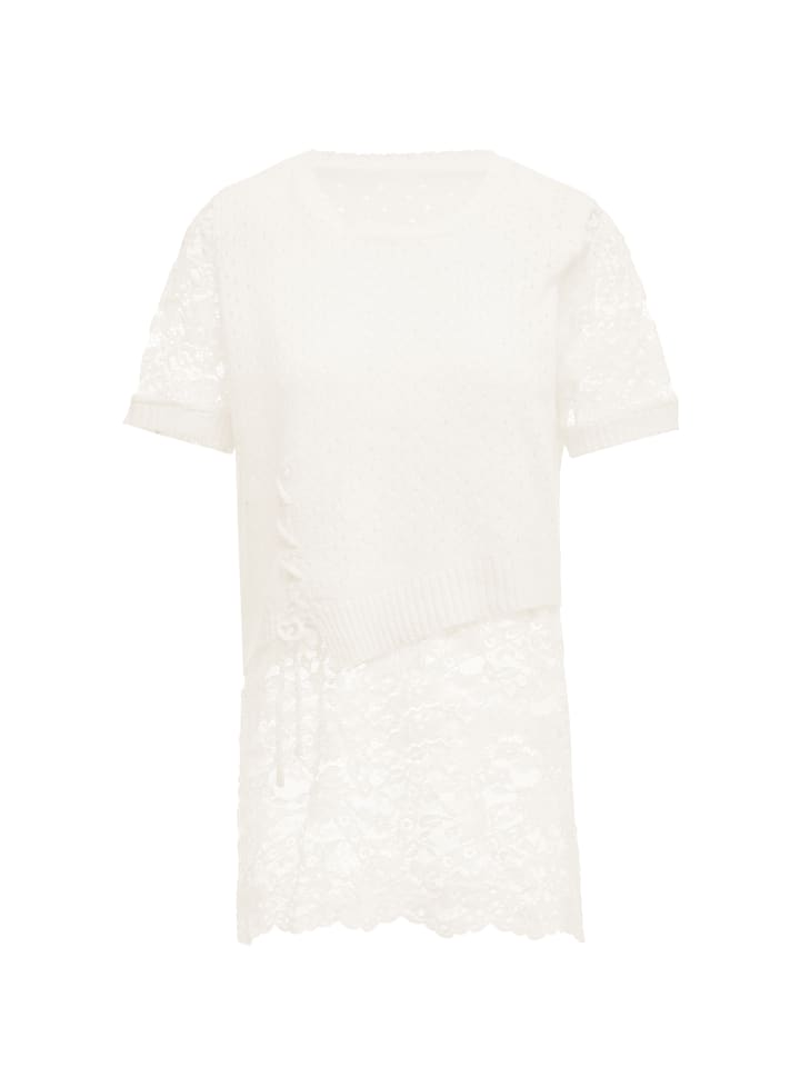 Damen Strickpullover in Wollweiss