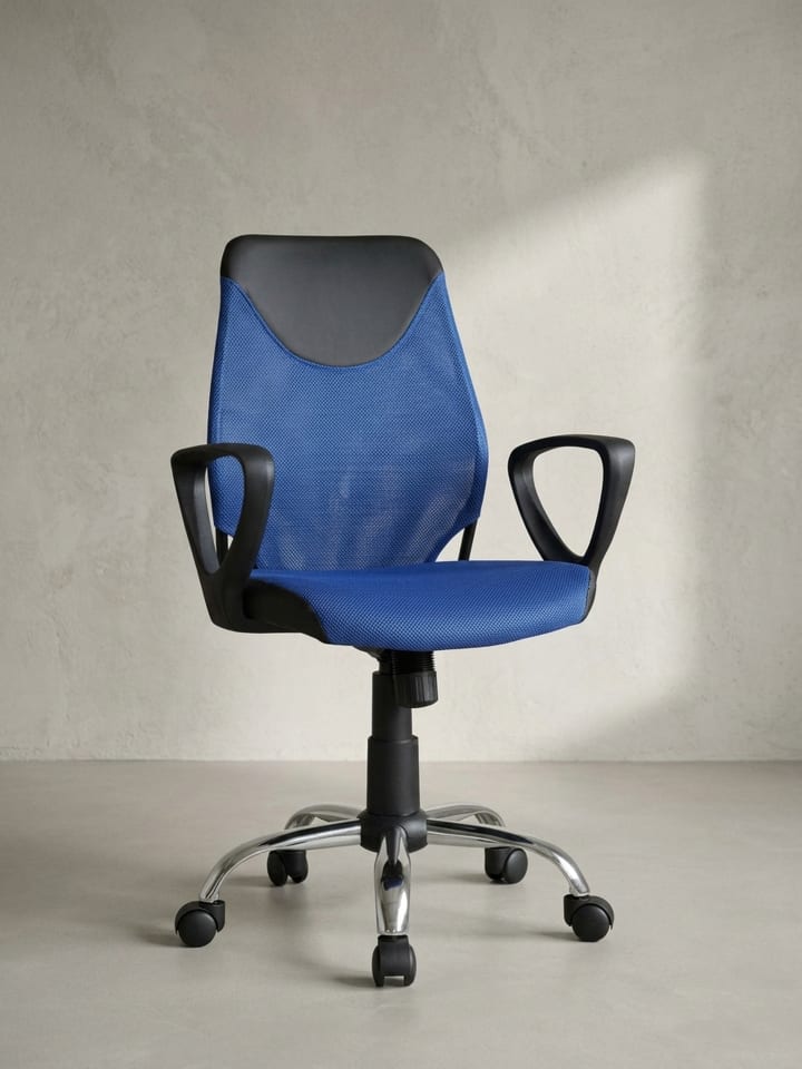 Jugenddrehstuhl DAVOS Nylon, ergonomisch, höhenverstellbar, max. 60 kg in Blau