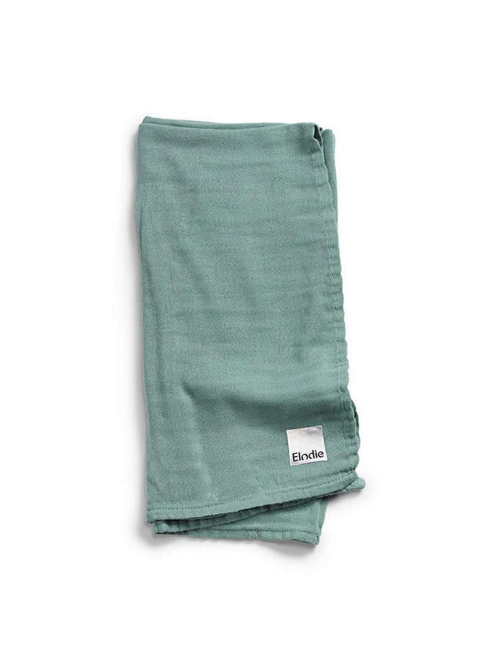 Bambus Musselin Decke - Mineral Green in Grün 80 x 80