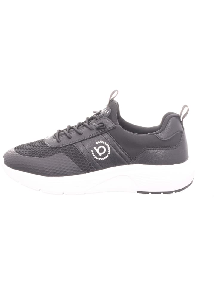 Sportlicher Schnürschuh in schwarz