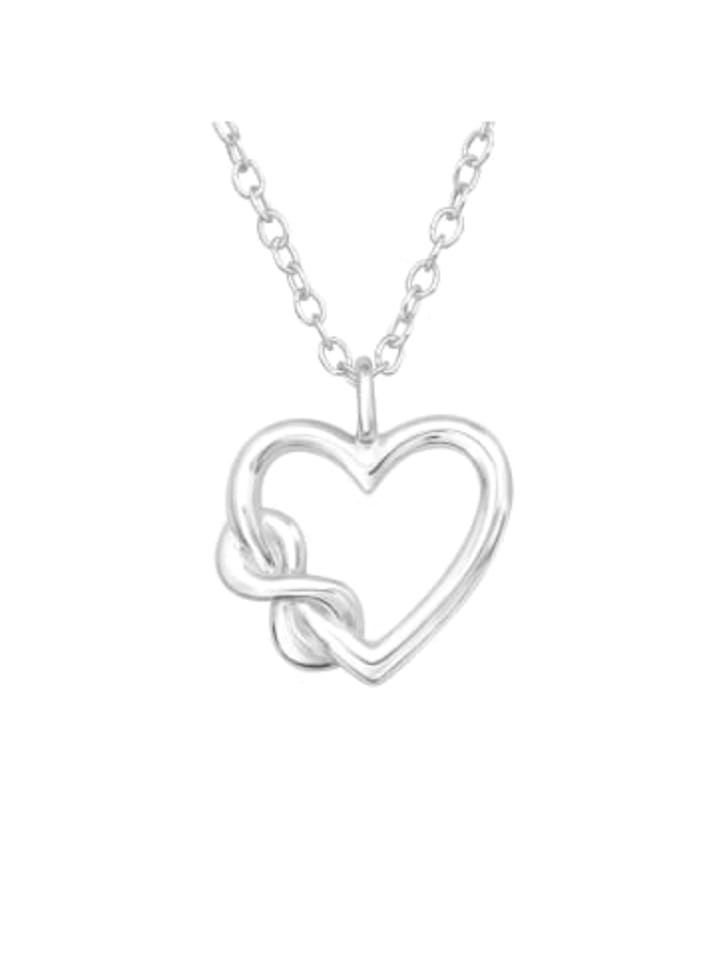 Kette mit Anhänger INFINITY LOVE in 925 Sterling Silber, 2-tlg. in silber