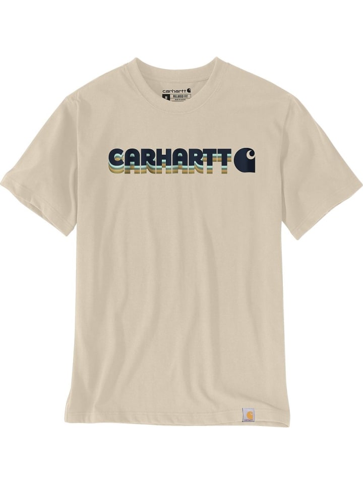 T-Shirt "Irvine Relaxed Layered Logo T-Shirt" in Weiß