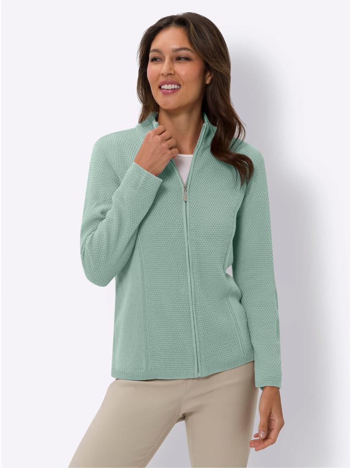 Strickjacke in kalkmint