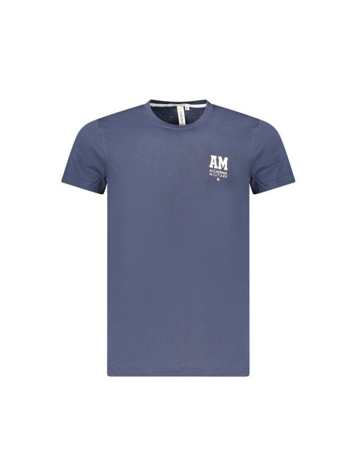 Blau Baumwolle Herren T-Shirt