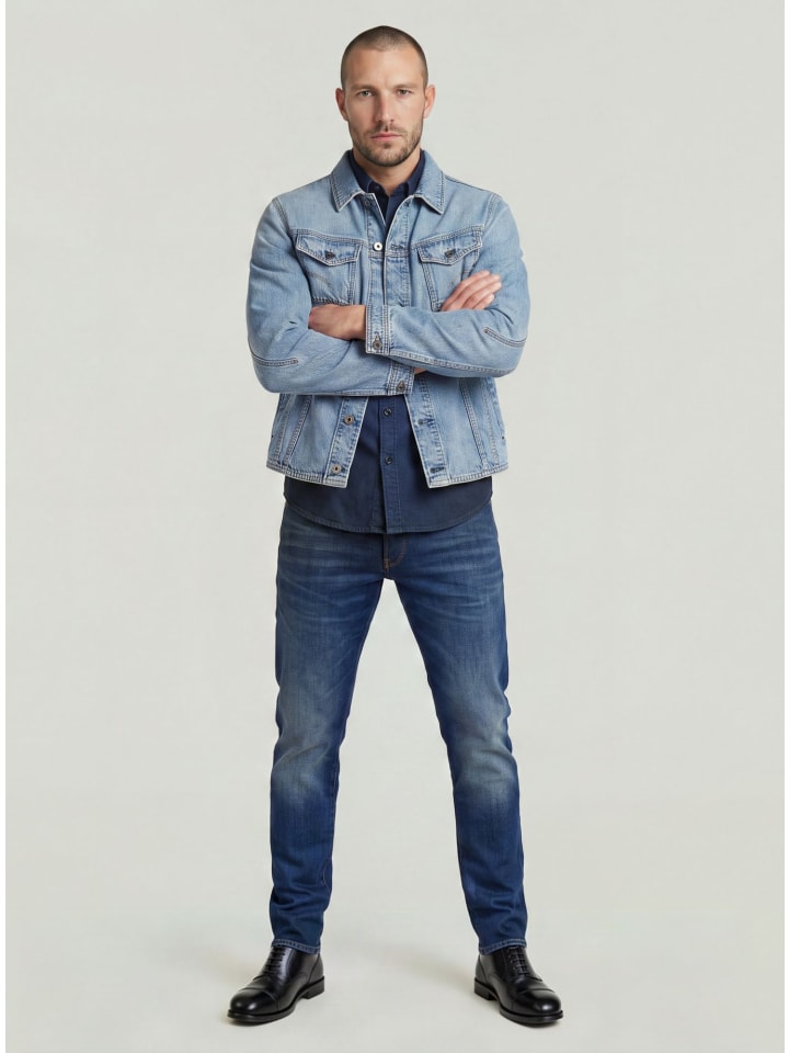 3301 Slim Jeans worker blue faded