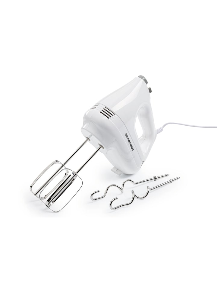 Handmixer 250W weiß inkl. Rührbesen und Knethaken Weiß