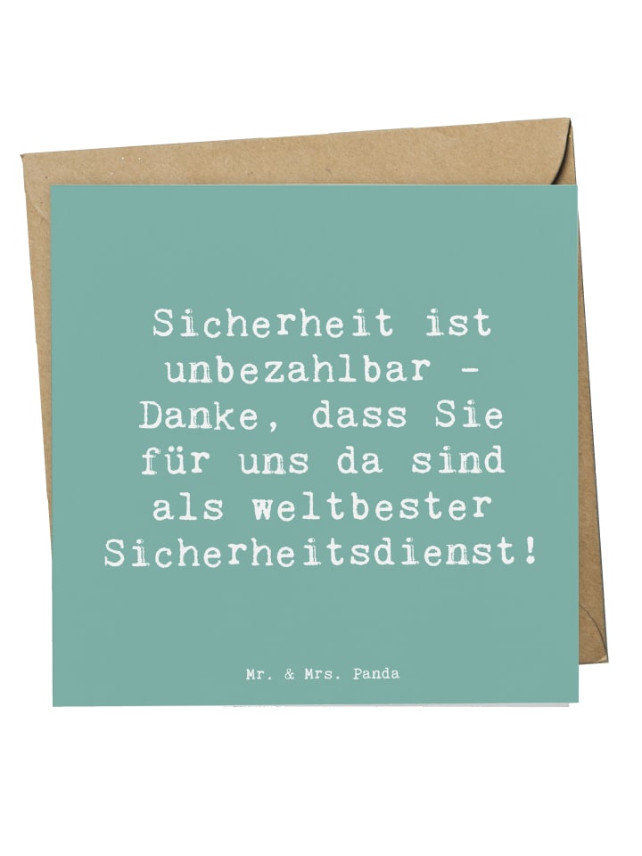 Grußkarte Spruch Weltbester Sicherheitsdienst m... in Meeresbrise