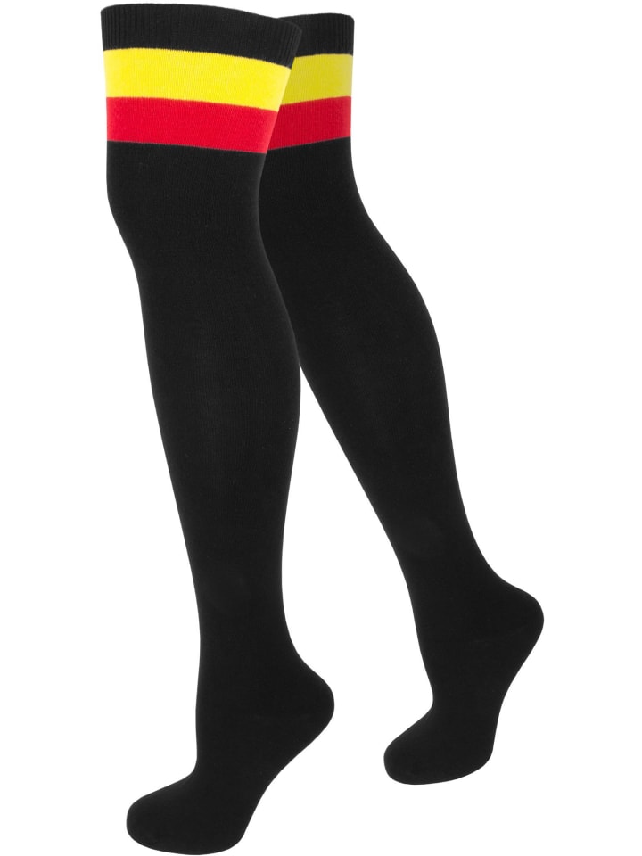 Overknees Color-Bund in Schwarz