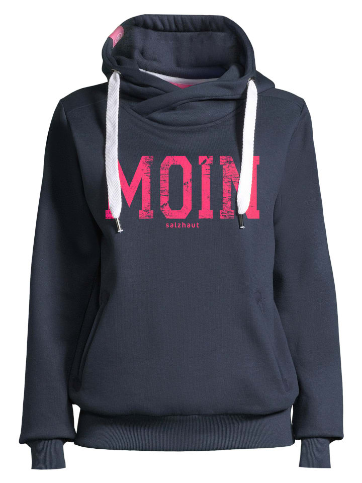 Hoodie SÜNN - MOIN Navy-Neon Pink