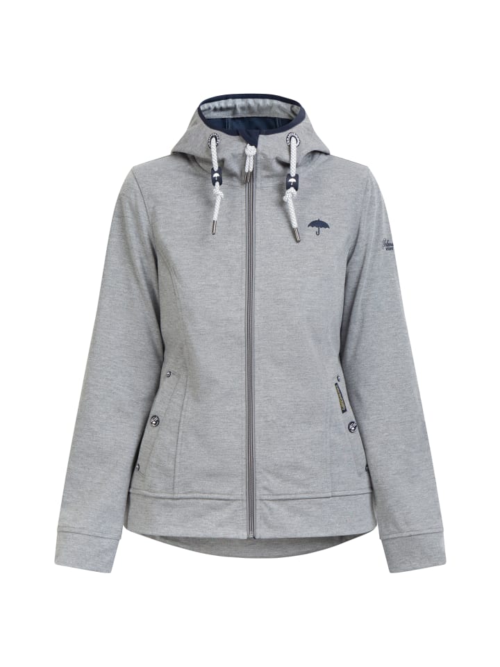 Damen Funktionsjacke in Grau Melange Marine-280