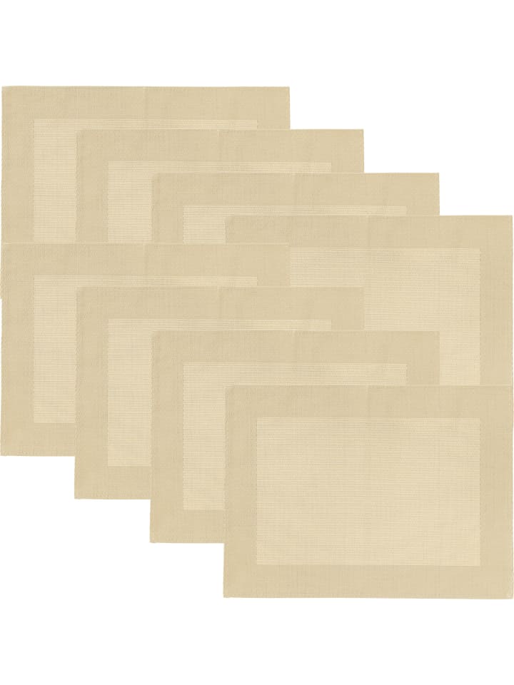 Tischset 8er-Pack Lissabon in beige