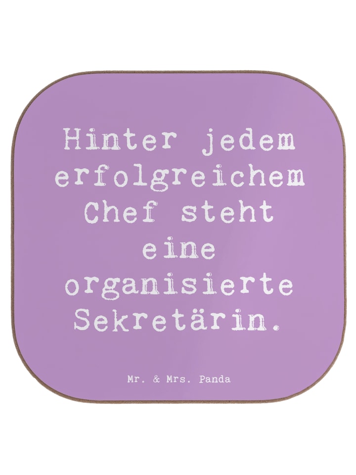 Untersetzer Spruch Sekretärin Erfolg mit Spruch in Lavendeltraum