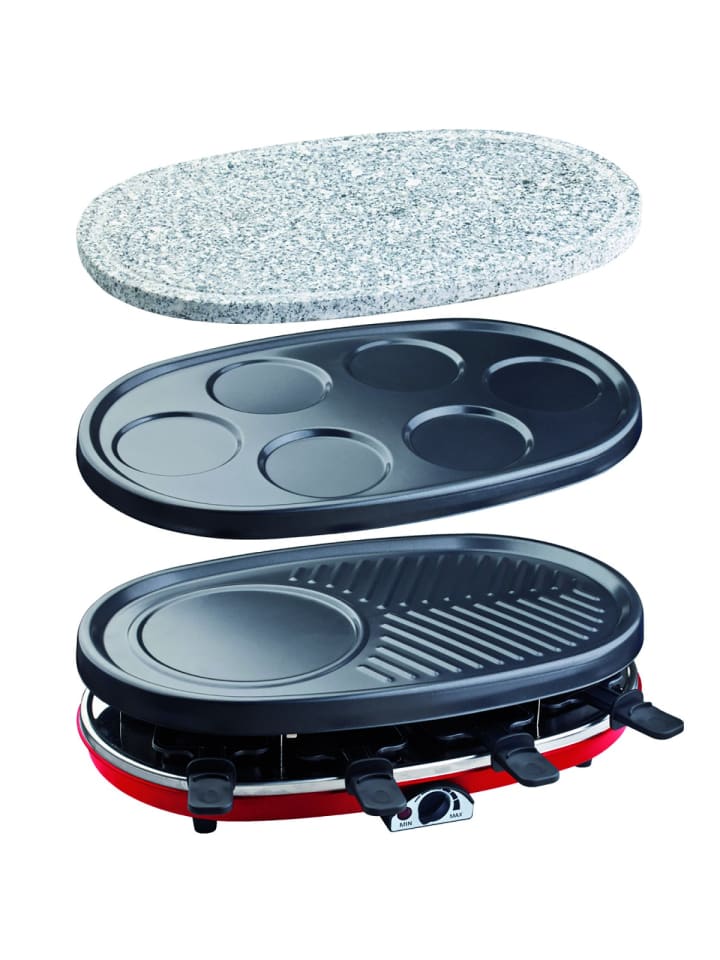 Raclette RP-418 mit wechselbaren Pletten, heißer Stein