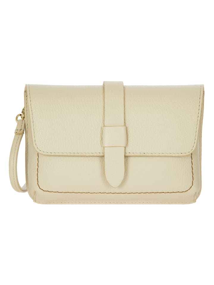 Gondola Garofano Umhängetasche Leder 19.5 cm cream