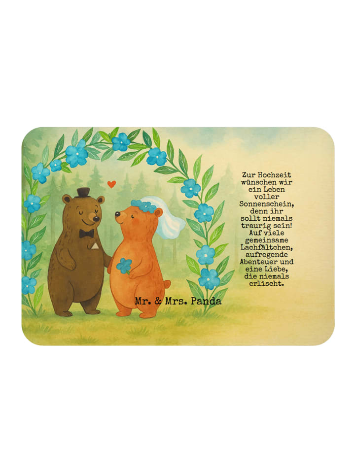Magnet Bären Hochzeit Design mit Spruch in Weiß